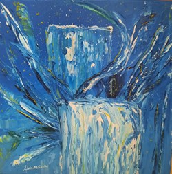 Abstrait huile sur toile 30x30