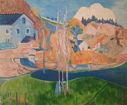 Huile sur toile moulin de Pont Aven