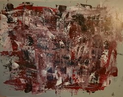 Abstraction huile sur toile 61x45