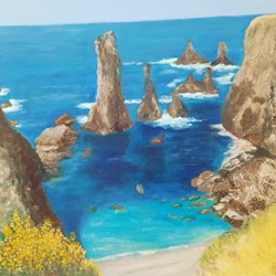 Huile sur toile Belle Ile en mer 55x45,5