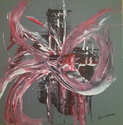 Abstraction huile sur toile 40x40