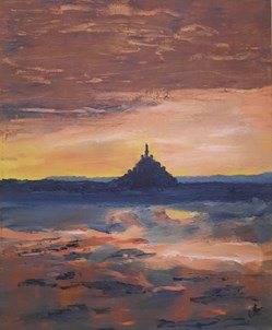 Mont st Michel huile 22x27