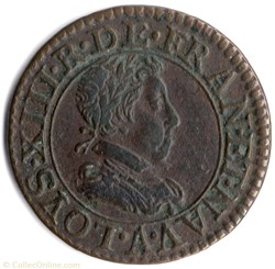 CGKL388 - Double tournois LOUIS XIII 1621A Paris