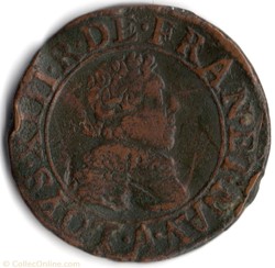 CGKL392 - Double tournois LOUIS XIII 1627A Paris