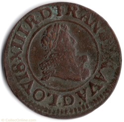 CGKL352 - Double tournois LOUIS XIII 1634D Lyon