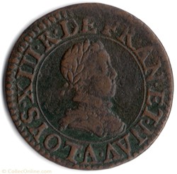 CGKL386 - Double tournois LOUIS XIII 1615A Paris