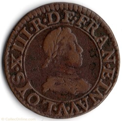 CGKL386 - Double tournois LOUIS XIII 1616A Paris