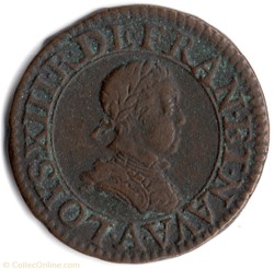 CGKL386 - Double tournois LOUIS XIII 1612A Paris