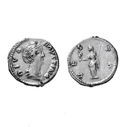 Antonino Pio per Faustina, denario