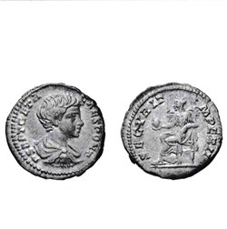 Settimio Severo per Geta, denario