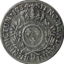 Ecu aux branches d'olivier 1734 D