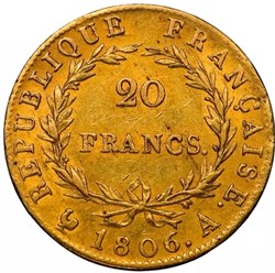 Napoléon Ier - 20 Francs Tête nue - Calendrier grégorien