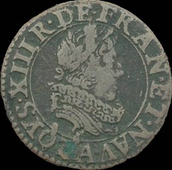 Louis XIII - Double Tournois de Paris Type 5 1631 - CGKL.394