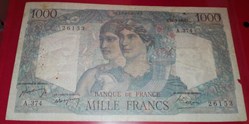 1000 Francs Minerve et Hercule