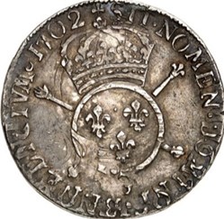 Quart d'Ecu aux Insignes - 1702 G
