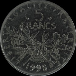 Cinq Francs Semeuse Nickel