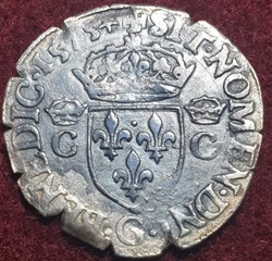 Charles IX - Demi-teston 1575 G Poitiers