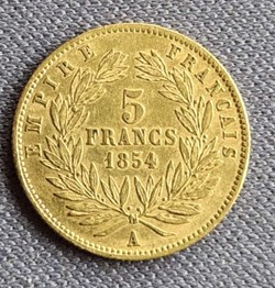 Napoléon III - 5 Francs Tête nue - Petit module