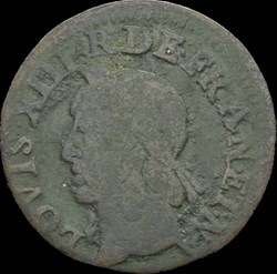 Louis XIII - Double Tournois Type de Warin 1642 - CGKL.514.A
