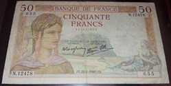50 Francs Cérès modifié