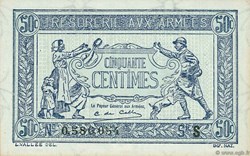 50 Centimes Trésorerie aux armées 1919
