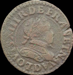 Louis XIII - Double Tournois de Lyon Type 3 1614 - CGKL.342