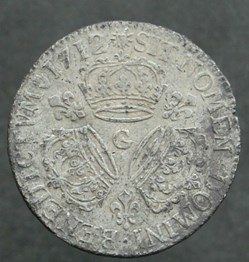 Quart d'écu aux trois couronnes 1712 G