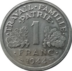 Un Franc Francisque lourde - 1944