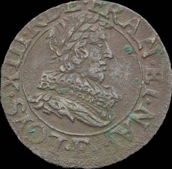 Louis XIII - Double Tournois de Tours Type 1 1632 - CGKL.440