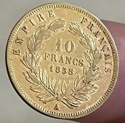 Napoléon III - 10 Francs Tête nue - Petit module tranche cannelée