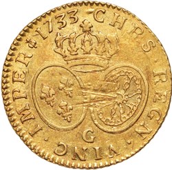Louis d'Or aux lunettes - 1733 G