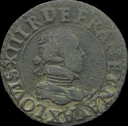 Louis XIII - Double Tournois d'Amiens Type 3 1616 - CGKL.266