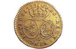 Demi Louis d'Or aux lunettes - 1727 G Poitiers