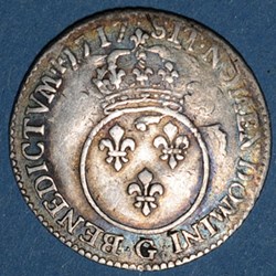 Dixième d'écu Vertugadin 1717 G