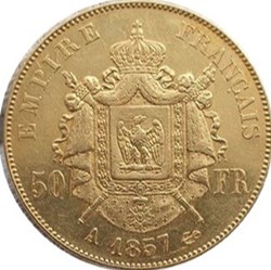 Napoléon III - 50 Francs Tête nue - 1857 A