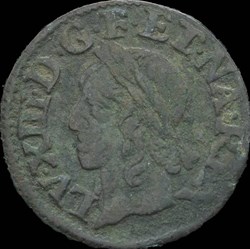 Louis XIII - Double Tournois de Tours Type de Warin 1643 - CGKL.516