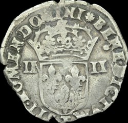 Quart d'Ecu à la croix de face - 1593 - Nantes