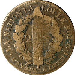 Constitution - 2 Sols Français 1793 Strasbourg
