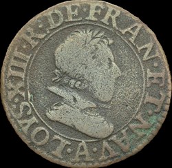 Louis XIII - Double Tournois de Paris Type 3 1628 - CGKL.390