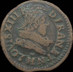Louis XIII - Double Tournois de La Rochelle Type 1 1631 - CGKL.304.B