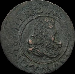 Louis XIII - Double Tournois de Lyon Type 8A 1632 - CGKL.352.A