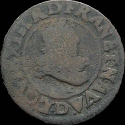 Louis XIII - Double Tournois de Lyon Type 8B 1634 - CGKL.352B