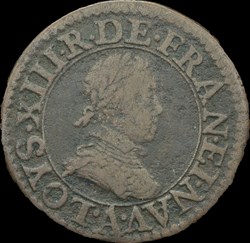 Louis XIII - Double Tournois de Paris Type 1 1617 - CGKL.386