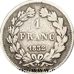 Louis-Philippe 1er - 1 Franc - 1832 W