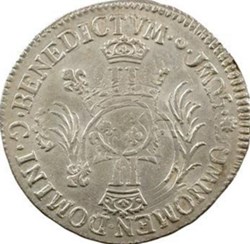 Demi écu aux 8 L type 2 - 1705 G