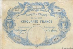 50 Francs type 1884 - Indices noirs