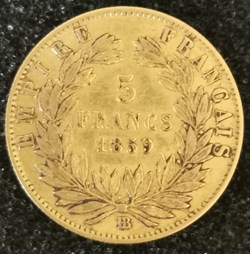 Napoléon III - 5 Francs Tête nue grand module