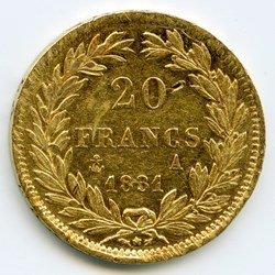 Louis-Philippe - 20 Francs - Tiolier, tranche en creux