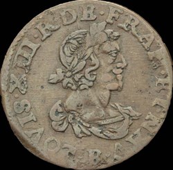 Louis XIII - Double Tournois de Tours Type 19 1639 - CGKL.476
