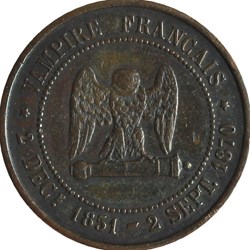 Napoléon III - Satyrique de Sedan, module de 5 Centimes - 1870